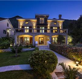 5 bedroom bayside villa with pool near Kotor, sleeps 12